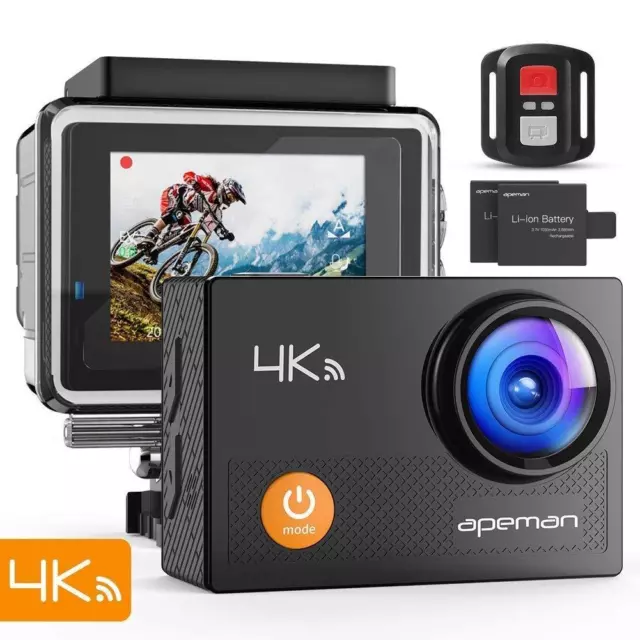 Caméra Sport 4K 16MP WiFi Étanche à 30M- APEMAN