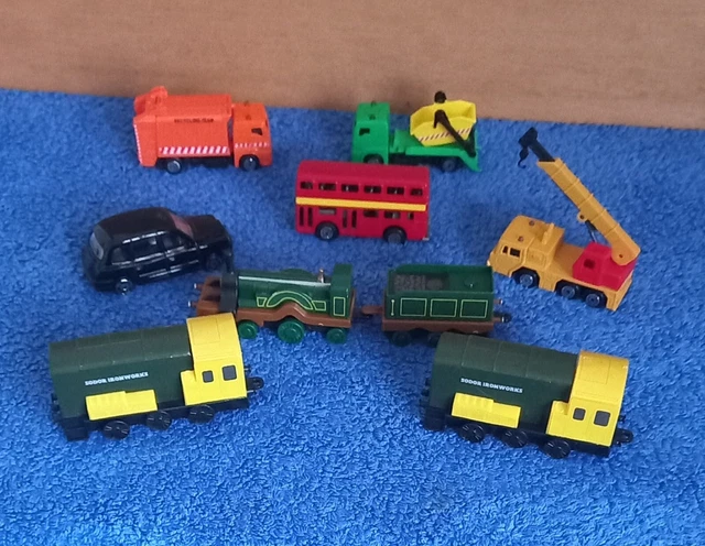 Assortment Of 9 Toys Including Train Engines & Vehicles - See Photos (L)