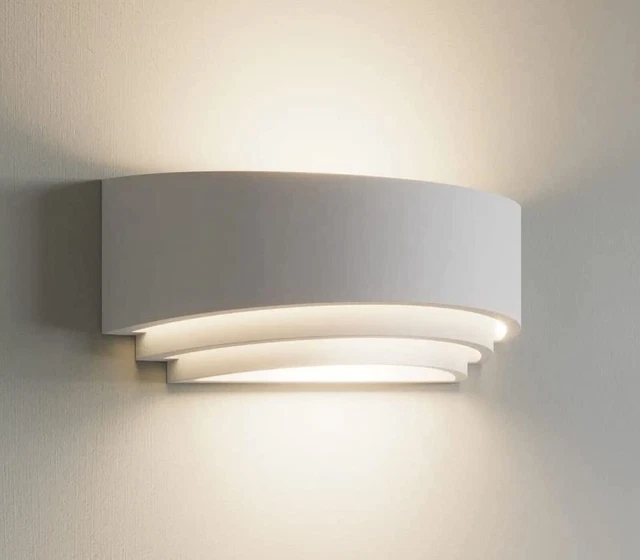 Applique da Parete Gesso Attacco G9 Design 3 Livelli Luce Doppia Emissione IP20