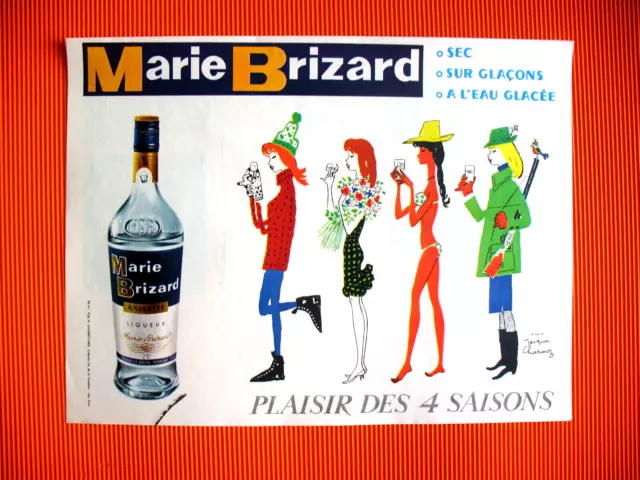 Publicite De Presse Marie Brizard Anisette Liqueur Illustration Charmoz Ad 1965