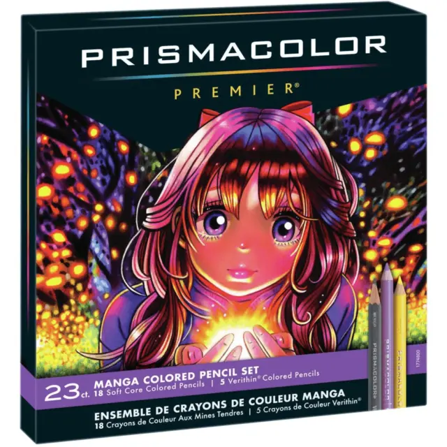 NEW Prismacolor 23pc Manga Anime Set Coloured Pencils Premier & Verithin Colour