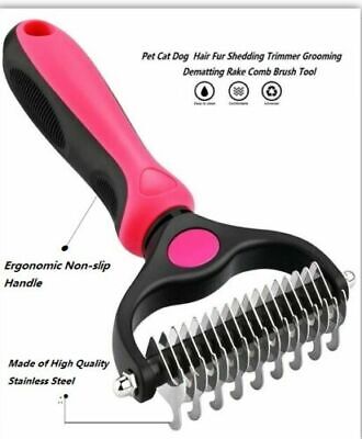 Professional Pet Dog Cat Comb Brush Dematting Undercoat Grooming Comb Rake Tool 3