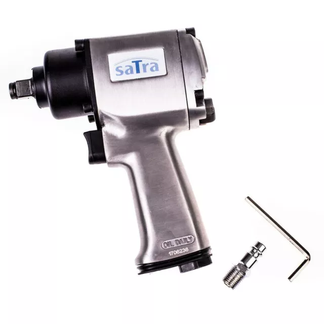 1/2" Dr Short Air Impact Wrench Compact 143mm Twin Hammer Tool 750 Nm