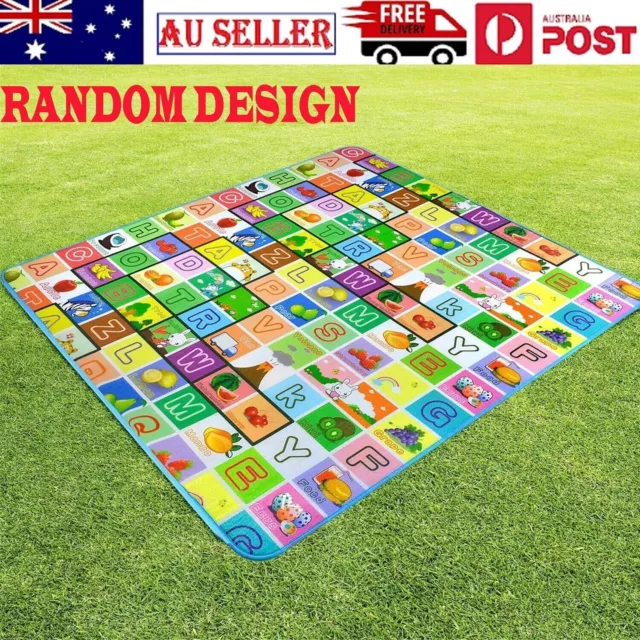 200x180cm Baby Kids Floor Play Mat Crawling Mats Waterproof Carpet Foldable AU