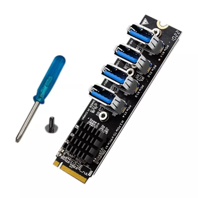 M.2 M-Key Pcie Expansion Cards M.2 to Pci-E X1 4 Port USB3.0  Card3074