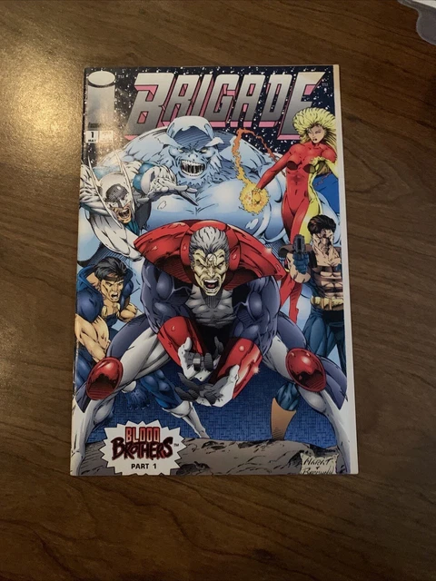Brigade #1 Rob Liefeld 1992 Image vintage Comics Blood Brothers Part 1 clean