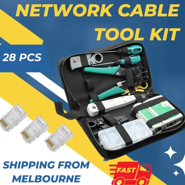 Analyzer Network Cable Tool Kit LAN Crimper Down Wire Stripper Cat5 6 RJ45 BAG