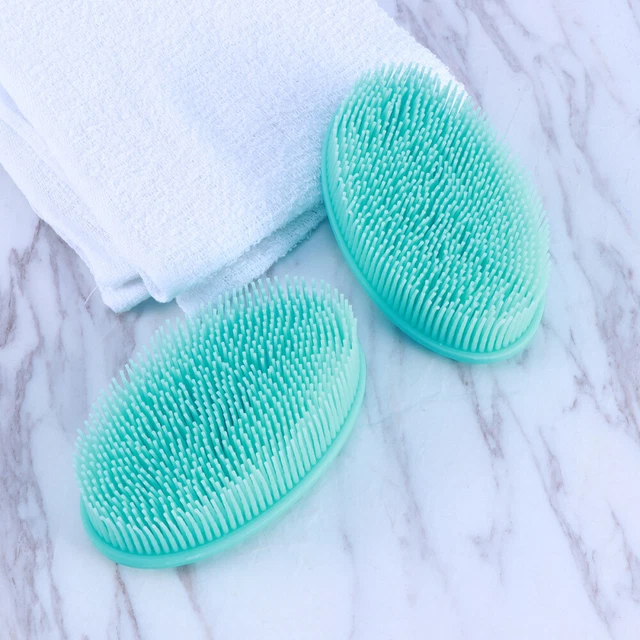 Cepillo exfoliante corporal de silicona para bebé depurador posterior