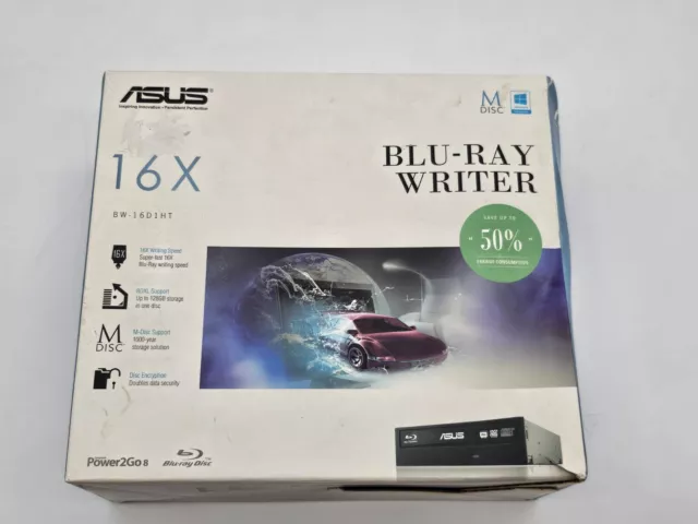ASUS BW-16D1HT  Blu-Ray Burner - 16x Write Speed - Black - Pre owned Read Parts