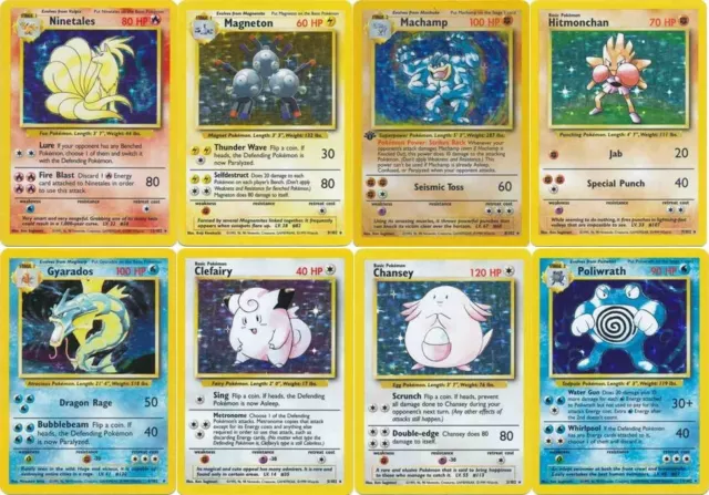 Pokemon cards Base set RARE HOLO (Blastoise, Alakazam, Charizard, Venusaur etc) 2