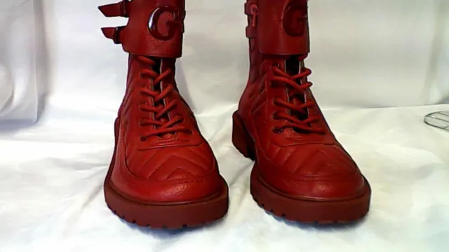 Woman's Guess Lace up Red ankle boots size 6m