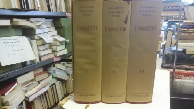 Gioachino Belli I SONETTI Cofanetto 3 volumi Mondadori, 3°ed 1961,,10a22