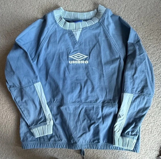 UMBRO VINTAGE 90S Maine Road Drill Top Liam Gallagher Oasis UMBRO VINTAGE 90S Maine Road Drill Top Liam Gallagher Oasis