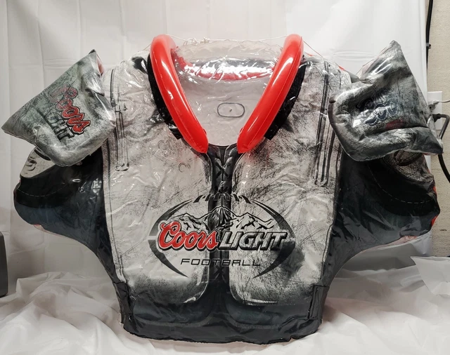 NFL COORS LIGHT Inflatable Football Shoulder Pads 36 x 26Large Blow Up