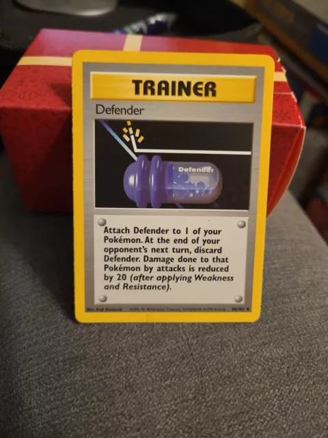 Pokemon Base Trainer Defender No 80/102 Pokemon Card From 1999