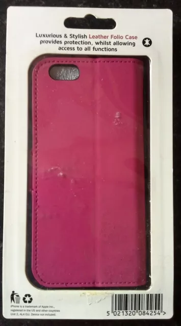 Étui folio en cuir rose véritable SISKIN iPhone 6 premium avec poche et support 10 £ 2