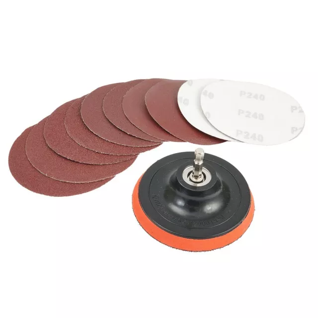Superior Quality 10pcs 100mm Hook&Loop Sanding Discs Set with M10 Backing Pad
