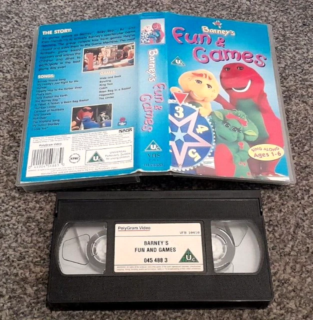 BARNEY THE DINOSAUR Barney's Fun & Games Pal Vhs Video Kids Children