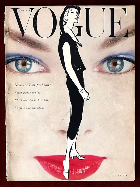Vogue Magazine ~ April 1, 1954 ~ Blumenfeld Gruau Jean Patchett Irving Penn