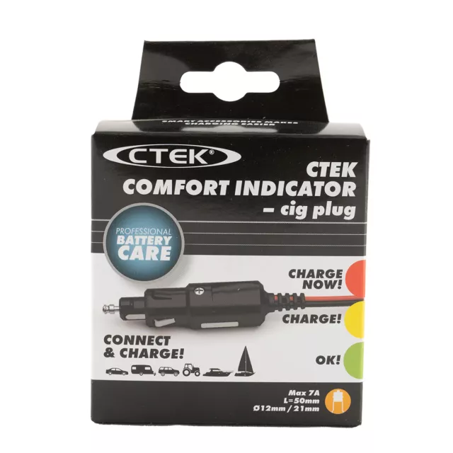 CTEK Comfort Indicator Cig Plug Batterieladeanzeige für 12V Steckdose 500mm