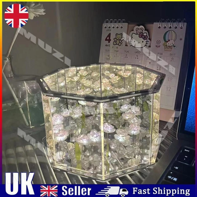 DIY LED TULIP/ROSE Mirror Night Light Magic Cube Mirror Cube Lamp