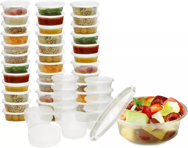 ChoiceHD 16 oz. Microwavable Translucent Plastic Deli Container - 48/Pack