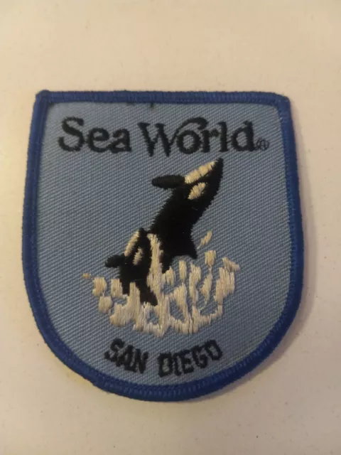 Vintage Shamu Orca Whale Seaworld San Diego Embroidered Emblem Patch