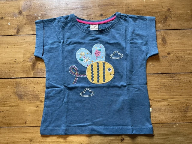 BNWT Frugi Organic Cute Summer Slub T-shirt Top Girls 6-7 Years