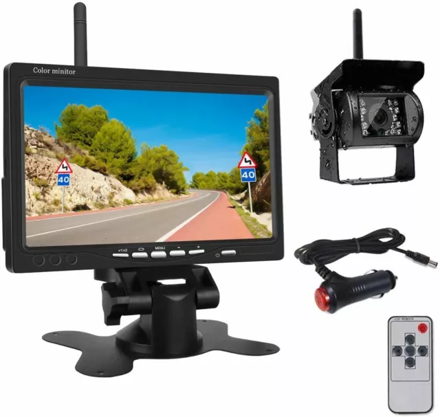 Auto Backup Kamera Monitor Kit Wireless Rückfahrkamera 7'' LCD für RV Camper Bus