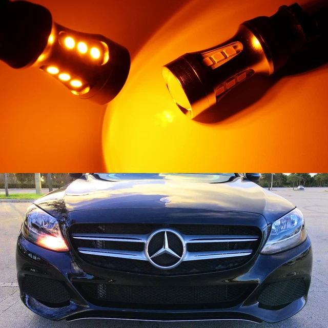 AMBER CANBUS LED Turn Signal Lights For 2015up Mercedes C GLC Halogen