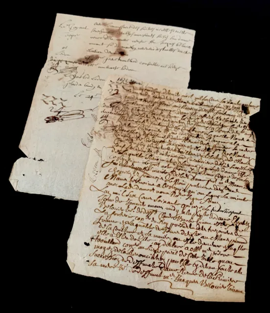 LOT OF TWO DOCUMENTS from 1600