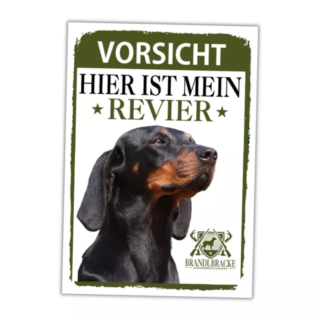 Brandlbracke Schild Revier Jagd Türschild Hundeschild Warnschild Hund Kärntner B