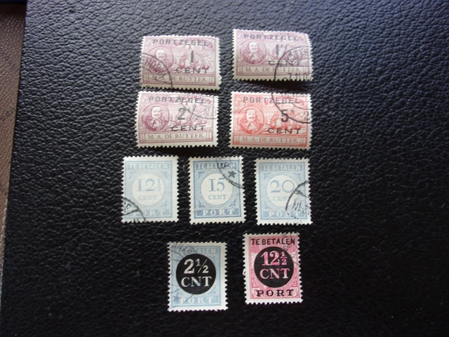 PAYS-BAS - timbre yvert/tellier taxe n° 28/31 56/58 70 76 obl (CYN26)