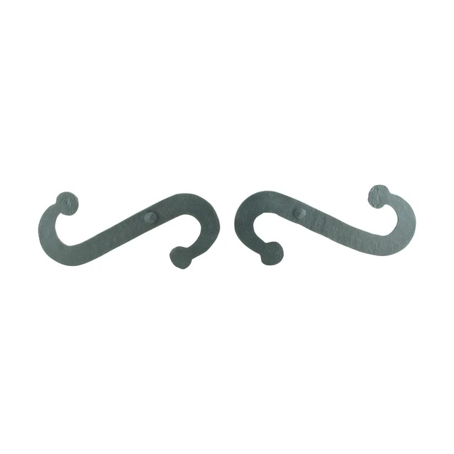 Renovators Supply 2 Pair Black Shutter Dog S Shaped Wrought Iron Material 15