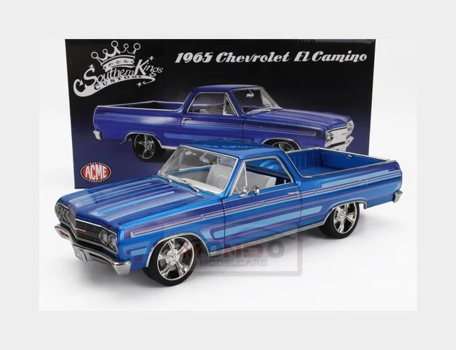 1:18 ACME MODELS Chevrolet El Camino Pick-Up Custom 1965 Blue Met A1805414 Model