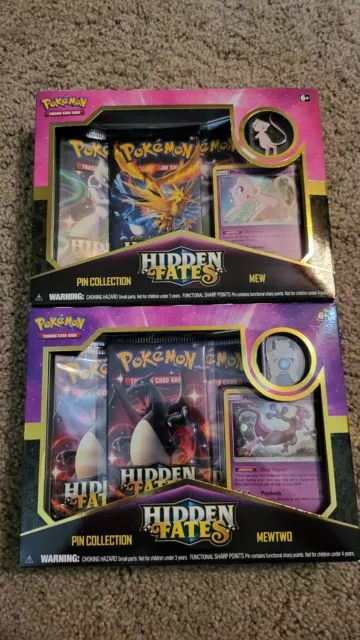 Pokémon Hidden Fates - Mew and Mewtwo Pin Collection Boxes