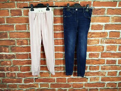 Girls Bundle Age 7-8 Years Next Zara Trousers Jeans Harem Denim Pink Sheen 128Cm