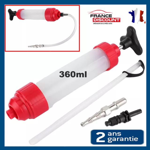 Seringue A Huile Vidange Moteur Boite Liquide Frein Dot4 - 360 Ml - Materiel Pro