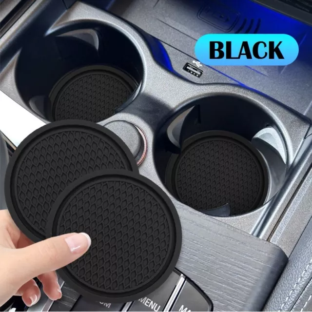 2PCS Car Cup Holder Anti Slip Insert Coasters Pads Mats Car Interior Accessories