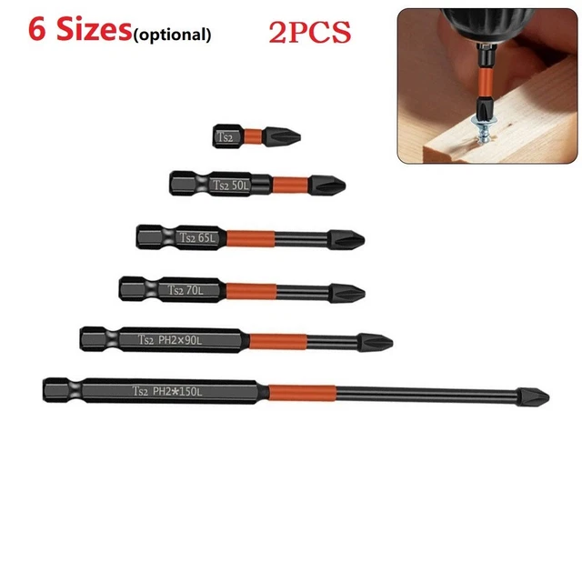 Magnetische Schraubendreher-Bits – 6-tlg. Set Mit 25–150 Mm Länge, Rutschfest, Für Akkuschrauber
