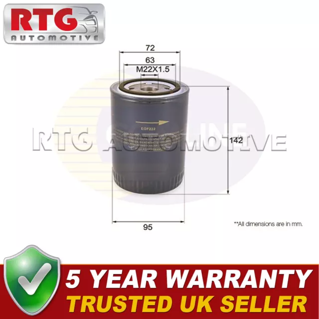 Oil Filter Fits Fiat Ducato 2006- Iveco Daily 2006- 2.3 JTD 3.0 D HDi