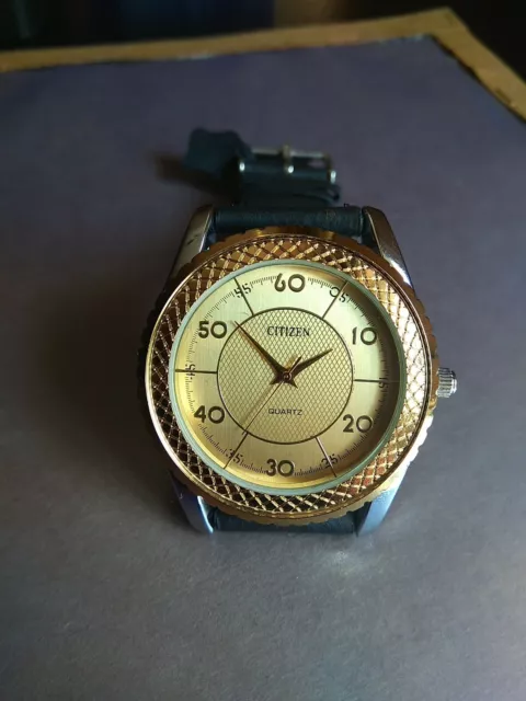RELOJ CITIZEN. MOVIMIENTO Quartz. Dial dorado 47 milimetros diametro. Acero inox EUR 14 99 PicClick IT