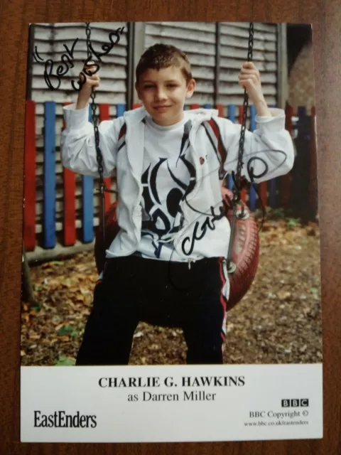 CHARLIE G. HAWKINS *Darren Miller* EASTENDERS HAND SIGNED AUTOGRAPH CAST CARD