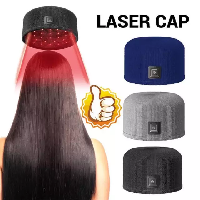 Cappello terapia della luce rossa laser a infrarossi LED ~ Cappello crescita capelli casco trattamento perdita-
