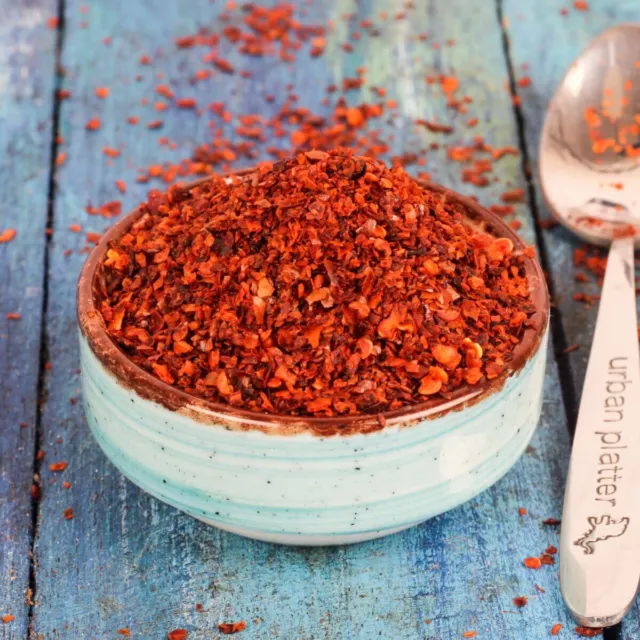 Flavourful Turkish Aleppo Chilli Flakes (Also Known As Pul Biber), 100g Jar