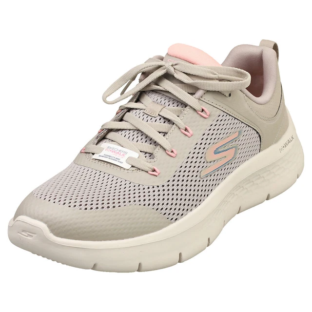 Skechers Go Walk Flex Femme Taupe Pink Baskets Mode