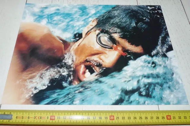 Photo 1972 Jeux Olympiques De Munich Natation Mark Spitz Usa 7 Medailles Or