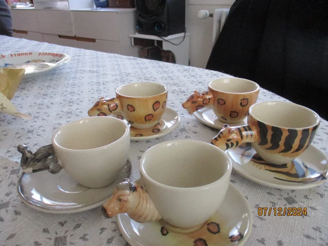 5 Tasses à Café Avec Leurs Soucoupes - Porcelaine - Winterling - Lucien