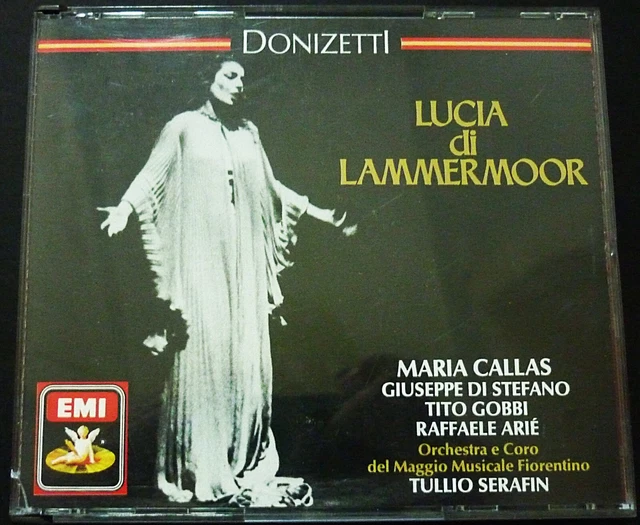 DONIZETTI MARIA CALLAS LUCIA DI LAMMERMOOR 2xCD 1989 EMI CMS 7 69980 2 MONO REMA
