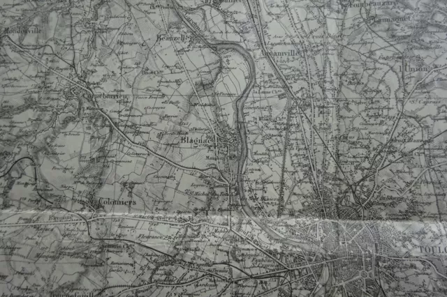 Rare Carte Etat Major TOULOUSE et environs, échelle 1 / 80000, 1895 / 1900 3